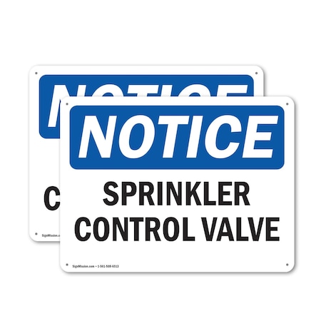 Signmission Sprinkler Control Valve, 24 in W x Rectangle, Aluminum OS-2PACK-NS-A-1824-L-18395